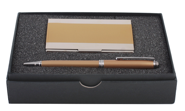 Pen & Card Holder Gold