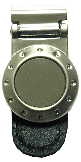 Round Leather Money Clip