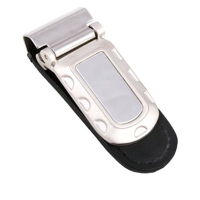 Rectangular Leather Money Clip