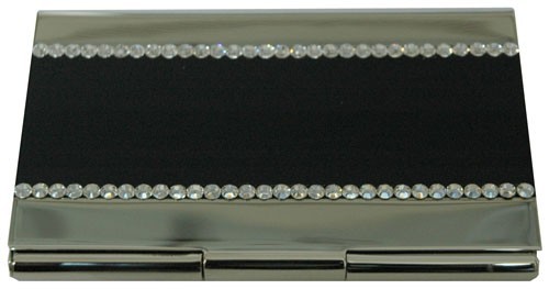 Crystal Card Holder Black
