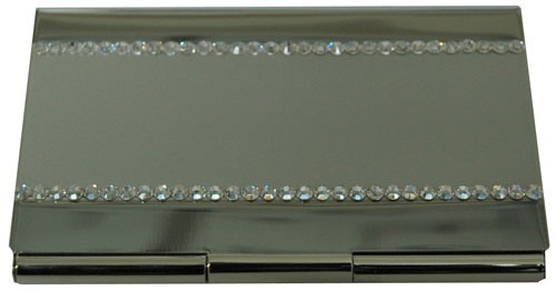 Crystal Card Holder Silver