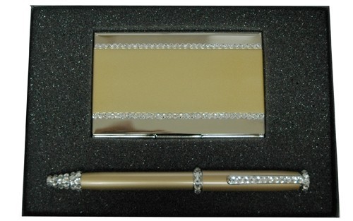 Pen & Card Holder Gold