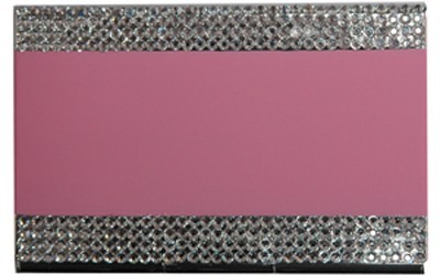Crystal Card Holder Pink