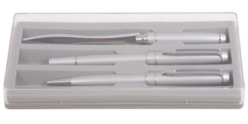 Pens & Letter Opener Satin Silver