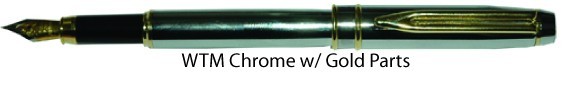 WTM Fountain Pen Chrome with Gold Parts