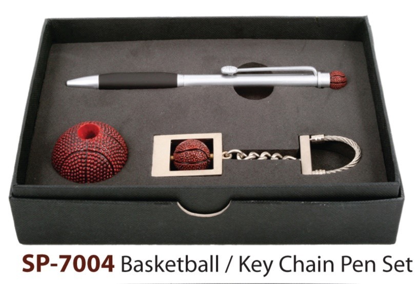 Basketball Sports Pen with Stand and Chain