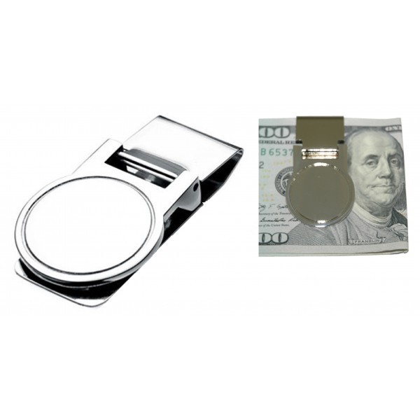 Round Chrome Money Clip