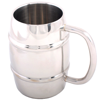 14 Oz Double Walled Stainless Steel Beer Mug