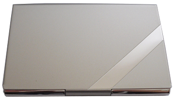 Silver Metal Card Holder with Strip