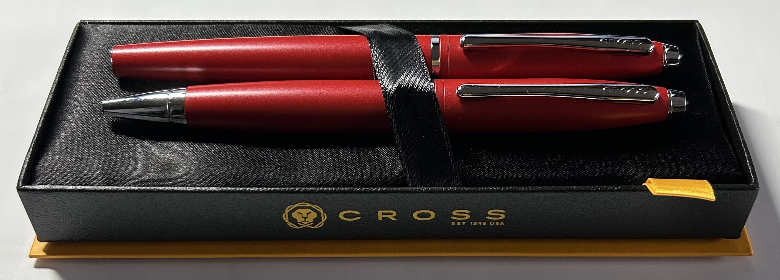 Cross Calais Matte Red Ball and Roller Pen Set