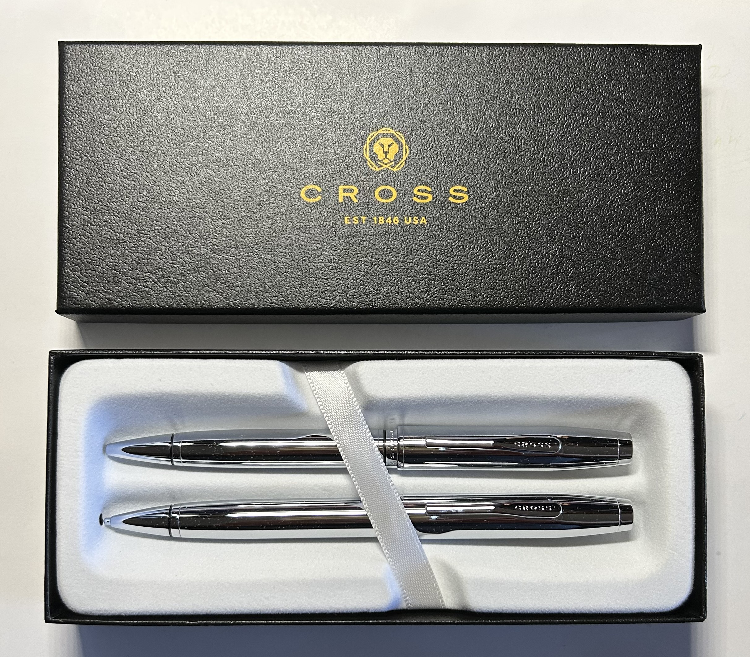 Cross Coventry Ballpoint Pen & 0.7mm Pencil Chrome Set