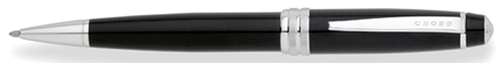 AT0452-7 Cross Bailey Ballpoint Pen Black Lacquer & Chrome