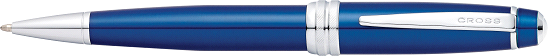 AT0452-12 Cross Bailey Ballpoint Pen Blue Lacquer & Chrome